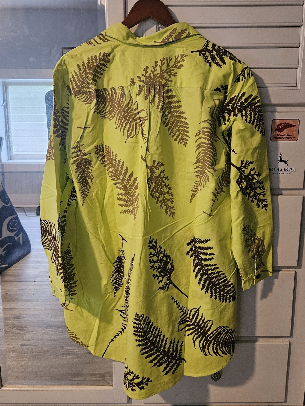 KEALOPIKO AHUKAI - SIZE XL - PALAI PRINT - LIME GREEN COLOR - Picture 6 of 6